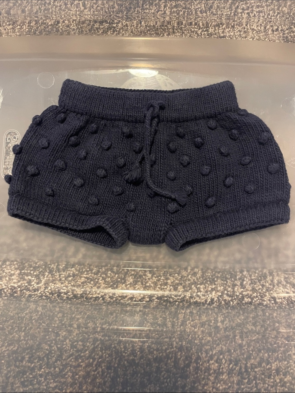 Misha and Puff popcorn shorts Blue Size 6-12MOS